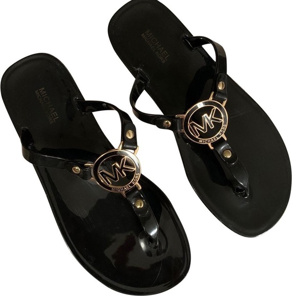 Michael Kors Shoes - Micheal kors MK jelly flip flop - black